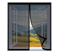 Mosquitera para Ventana Grande 50 x 130 cm Fácil Instalación sin Taladrar, Fácil de Limpiar Pegajoso Cortina Pantalla para Todas Las Ventanas, Negro