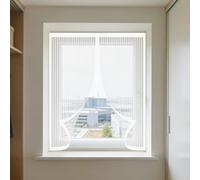 Mosquitera para Ventanas 50 x 115 cm Imanes Se Cierran Automáticamente Cortinas Mosquitera Ventana Fácil de Ensamblar Autoadhesivo para Balcón Corredera Terraza, Blanco
