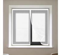 Mosquitera para Ventanas 80 x 110 cm sin Taladrar Ni Atornillar Mosquiteras Magnética Anti Insectos Cierre Fácil de Limpiar para Exterior Jardín Balcón Salón Casa Tienda, Blanco