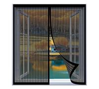 Mosquitera para Ventanas Abatibles 55 x 130 cm Fácil Instalación sin Taladrar, Fácil de Limpiar Protección de Insectos Mosca Cortina para Todas Las Ventanas, Negro