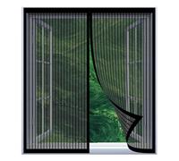 Mosquitera para Ventanas con Magic Click 50 x 115 cm Fácil Instalación sin Taladrar, Fácil de Limpiar Anti Mosquito Insecto Cortina para Todas Las Ventanas, Negro