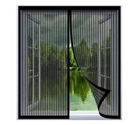 Mosquitera para Ventanas con Magic Click 55 x 130 cm Fácil Instalación sin Taladrar, Fácil de Limpiar Marco Magnético para Mosquitera para Todas Las Ventanas, Negro