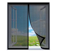 Mosquitera para Ventanas con Magic Click 55 x 75 cm Fácil Instalación sin Taladrar, Fácil de Limpiar Cortinas Mosquiteras con Malla para Todas Las Ventanas, Negro