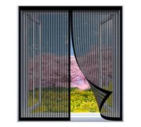 Mosquitera para Ventanas Correderas 55 x 130 cm Fácil Instalación sin Taladrar, Fácil de Limpiar Cortina Mosquitera con Imanes para Todas Las Ventanas, Negro