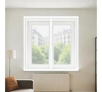Mosquitera para Ventanas Magnéticas 110 x 130 cm sin Taladrar Ni Atornillar Mosquitera sin Taladrar Lavables para Ventana de Bricolaje para Caseras Oficina, Blanco
