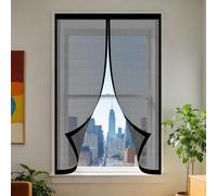 Mosquitera para Ventanas Magnéticas 110 x 150 cm Protección Contra Mosquitos y Moscas Mosquitera Ventanas Adhesiva Fácil Instalación Adhesiva para Balcón Corredera Terraza, Negro