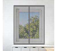 Mosquitera para Ventanas Magnéticas 110 x 160 cm sin Taladrar Ni Atornillar Mosquitera Ajustable Ventanas Fácil de Limpiar para Ventana de Bricolaje para Caseras Oficina, Gris