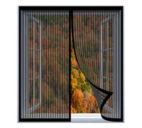 Mosquitera para Ventanas Magneticas 55 x 130 cm Fácil Instalación sin Taladrar, Fácil de Limpiar Anti Mosquito Insecto Cortina para Todas Las Ventanas, Negro