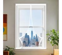 Mosquitera para Ventanas Magnéticas 60 x 60 cm Protección Contra Mosquitos y Moscas Mosquitera Ventanas Adhesiva Fácil Instalación Adhesiva para Balcón Corredera Terraza, Blanco