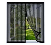 Mosquitera para Ventanas Magneticas 75 x 110 cm Fácil Instalación sin Taladrar, Fácil de Limpiar Pantalla Contra Insectos para Todas Las Ventanas, Negro