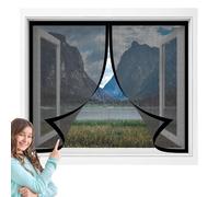 Mosquitera para Ventanas Magnéticas 80 x 110 cm sin Taladrar Ni Atornillar Mosquitera sin Taladrar Fácil de Ensamblar Autoadhesivo Adecuada para Decoración Del Hogar, Negro