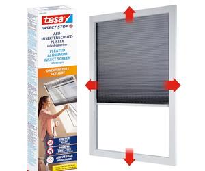 Mosquitera plisada para ventanas de tejado, aluminio, blanca, no requiere taladrar - tesa - INSECT STOP
