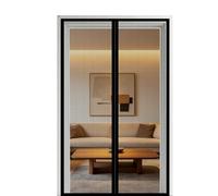 Mosquitera Puerta 120 x 185 cm Anti-Insectos Mosquiteras Magneticas para Puertas Instalación sin Taladro para Puerta Exterior de Balcón Patio, Negro