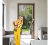 Mosquitera Puerta 120 x 185 cm Varios Tallas Mosquitera Ventana Magnetica Fácil Instalación sin Taladrar para Puertas Cortina de Sala de Estar Balcón Corredera de Patio, Gris