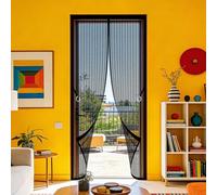 Mosquitera Puerta 73 x 190 cm Imanes para Un Autocierre Mosquito Net Montaje Sencillo sin Necesidad de Taladrar para Puertas de Salón Balcón Corredor, Negro