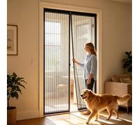 Mosquitera Puerta Magnética 100 x 170 cm Evita El Paso de Insectos, para Dejar Pasar El Aire Mosquitera Imantada Puerta para Puertas de Salón Balcón Corredor, Negro