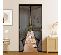 Mosquitera Puerta Magnetica 110 x 145 cm Varios Tallas, Cierre Automático, No Requiere Herramientas, Mantiene El Aire Fresco Mosquitera para Puertas para Puertas Del Balcón, Negro
