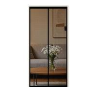 Mosquitera Puerta Magnetica 120 x 185 cm Cierre Automático Mosquitera Imantada Puerta Instalación sin Taladro para Exterior de Balcón Patio, Negro