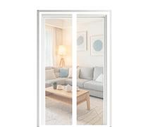Mosquitera Puerta Magnética 120 x 185 cm Cierre Automático Mosquitero Magnético para Puerta Instalación sin Taladro para Exterior de Balcón Patio, Blanco