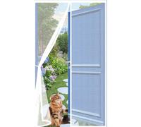 Mosquitera Puerta Magnética 50 x 50 cm Mantiene El Aire Fresco Dentro y Los Bichos Fuera, Cinta Mágica, Imanes Cierre Automático, Cortina Mosquitera Exterior para Patio/Balcón, Blanco