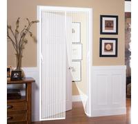 Mosquitera Puerta Magnetica 55 x 145 cm Antimosquito con Imanes Cierre Automático Cortina Mosquitera Puerta Mantiene El Aire Fresco para Del Balcón, Patio, Blanco