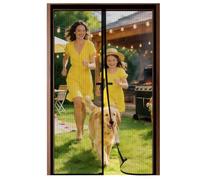 Mosquitera Puerta Magnetica 90x190 cm, Mosquiteras para Puertas Negro, Cierre Automático, Instalación Sin Taladrar, Tallas Múltiples, Segura para Niños y Mascotas, Aire Fresco Circulante