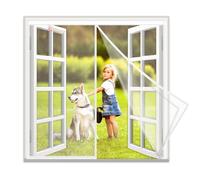 Mosquitera Puerta Magnetica Corredera Blanco 50x105cm Antimoscas Tela Mosquitera Resistente al desgarro con Imanes Fácil de Ensamblar para Madera Aluminio Puertas Metálicas
