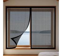 Mosquitera Ventana 100 x 115 cm Mantiene Insectos, Moscas y Mosquitos Fuera Mosquitera Ajustable Ventanas Fácil de Ensamblar Autoadhesivo para Balcón Corredera Terraza, Negro