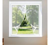 Mosquitera Ventana 105 x 155 cm sin Taladrar Ni Atornillar Mosquitera Ventana Malla Contra Insectos Fácil de Ensamblar Autoadhesivo Adecuada para Decoración Del Hogar, Blanco
