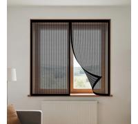 Mosquitera Ventana 125 x 165 cm sin Taladrar Ni Atornillar Mosquitera Ventanas Adhesiva Lavables para Exterior Jardín Balcón Salón Casa Tienda, Negro