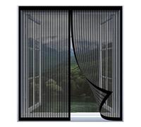 Mosquitera Ventana 40 x 125 cm Fácil Instalación sin Taladrar, Fácil de Limpiar Mosquitera con Imán de Ancho Recortable para Todas Las Ventanas, Negro