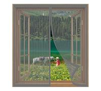 Mosquitera Ventana 45 x 70 cm Fácil Instalación sin Taladrar, Fácil de Limpiar Cortina Mosquitera para Sala de Estar para Todas Las Ventanas, Gris