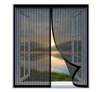 Mosquitera Ventana 45 x 70 cm Fácil Instalación sin Taladrar, Fácil de Limpiar Puerta Mosquitera sin Huecos para Todas Las Ventanas, Negro