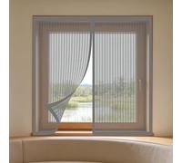 Mosquitera Ventana 60 x 120 cm Imanes Se Cierran Automáticamente Mosquitera Magnética Ventana Fácil Instalación, Sin Taladrar Ni Atornillar para Balcón Corredera Terraza, Gris
