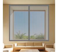 Mosquitera Ventana 60 x 120 cm Imanes Se Cierran Automáticamente Mosquitera Magnética Ventanas Fácil de Limpiar para Todas Las Ventanas, Gris