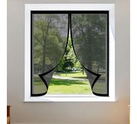 Mosquitera Ventana 60 x 120 cm sin Taladrar Ni Atornillar Mosquitera Ventana Malla Contra Insectos Fácil de Ensamblar Autoadhesivo Adecuada para Decoración Del Hogar, Negro