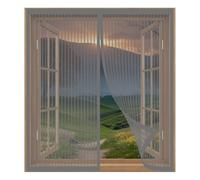 Mosquitera Ventana 80 x 110 cm Fácil Instalación sin Taladrar, Fácil de Limpiar Mosquiteras para Ventanas Fáciles de Instalar para Todas Las Ventanas, Gris