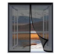 Mosquitera Ventana Abatible 40 x 125 cm Fácil Instalación sin Taladrar, Fácil de Limpiar Magnetica Imantada Exterior Corredera para Todas Las Ventanas, Negro