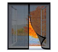 Mosquitera Ventana Abatible 75 x 130 cm Fácil Instalación sin Taladrar, Fácil de Limpiar Mosquiteras a Medida Magnética para Todas Las Ventanas, Negro