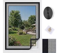 Mosquitera Ventana Autoadhesiva, Malla Mosquitera de Fibra de Vidrio Duradera, Red Anti Insectos con Cinta de Gancho y Bucle, Instalación sin Taladrar(White,55x85cm)