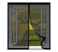 Mosquitera Ventana Enrollable 105 x 115 cm Fácil Instalación sin Taladrar, Fácil de Limpiar Magnetica Imantada Exterior Corredera para Todas Las Ventanas, Negro