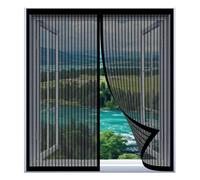 Mosquitera Ventana Enrollable 40 x 95 cm Fácil Instalación sin Taladrar, Fácil de Limpiar Antimosquitos con Imanes para Todas Las Ventanas, Negro