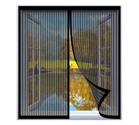 Mosquitera Ventana Enrollable 80 x 110 cm Fácil Instalación sin Taladrar, Fácil de Limpiar Mosquitera Cortina Puerta Magnetica para Todas Las Ventanas, Negro