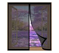Mosquitera Ventana Extensible 100 x 115 cm Fácil Instalación sin Taladrar, Fácil de Limpiar Mosquiteras a Medida Magnética para Todas Las Ventanas, Negro