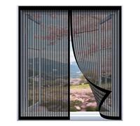 Mosquitera Ventana Extensible 40 x 125 cm Fácil Instalación sin Taladrar, Fácil de Limpiar Cortinas Mosquitera Puerta Magnetica con Imanes para Todas Las Ventanas, Negro