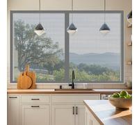 Mosquitera Ventana Magnetica 100 x 160 cm sin Taladrar Ni Atornillar Mosquitera Magnética Ventana Fácil de Limpiar para Todas Las Ventanas Interiores y Exteriores, Gris