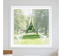 Mosquitera Ventana Magnetica 100 x 170 cm Mantiene Insectos, Moscas y Mosquitos Fuera Window Mosquito Net Fácil de Ensamblar Autoadhesivo para Todas Las Ventanas, Blanco