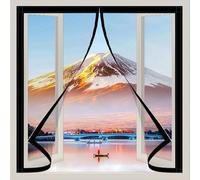 Mosquitera Ventana Magnetica 116 x 142 cm Adiós a Los Mosquitos Cierre Automático Mosquiteras para Ventanas sin Taladrar para Ventanas y Puertas, Negro