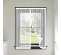 Mosquitera Ventana Magnetica 130 x 130 cm Mantiene Insectos, Moscas y Mosquitos Fuera Mosquitera Ventana Malla Contra Insectos Lavables para Todas Las Ventanas, Blanco