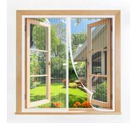 Mosquitera Ventana Magnética 130x130cm, Malla Ultrafina Antimosquitos e Insectos, Instalación Rápida Sin Taladrar, Ideal para la Mayoría de Ventanas, Blanca